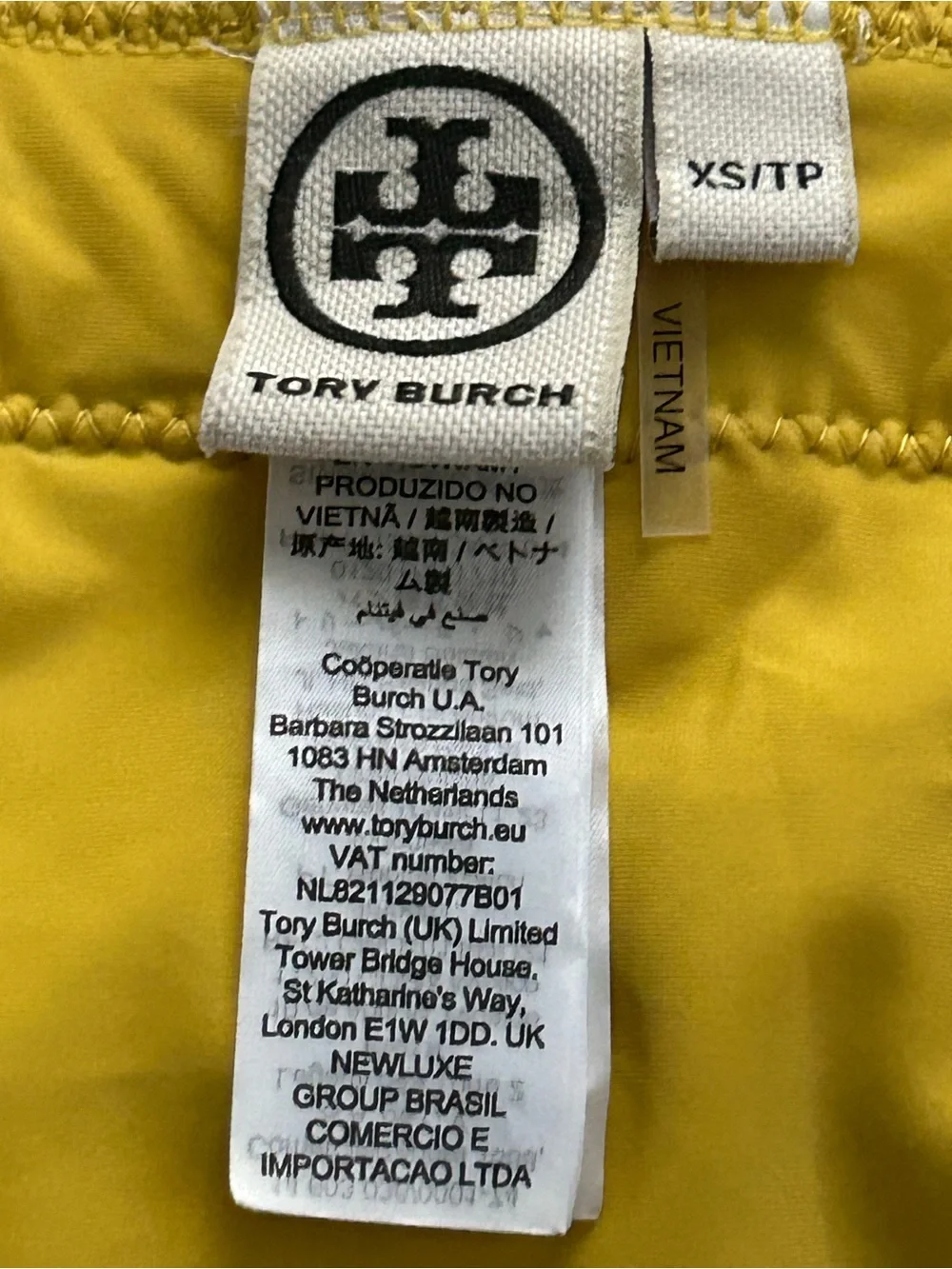 NWT Tory Burch Costa Floral Bikini Set New yellow ruffle XS or Small blue flower